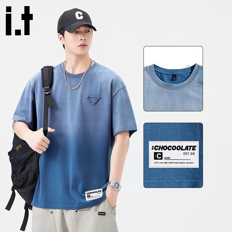 CHOCOOLATEit Gradient Cotton Short-Sleeve T-Shirt