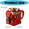 Retro Motor Style Double Walled Thermal Coffee Cup Nonrust Steel Interior Scratch Resistant Construction