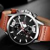 CURREN Luxury Brand Watches for Man Casual Clock with Chronograph Luminous Hands Leather Straps Wristwatches Male