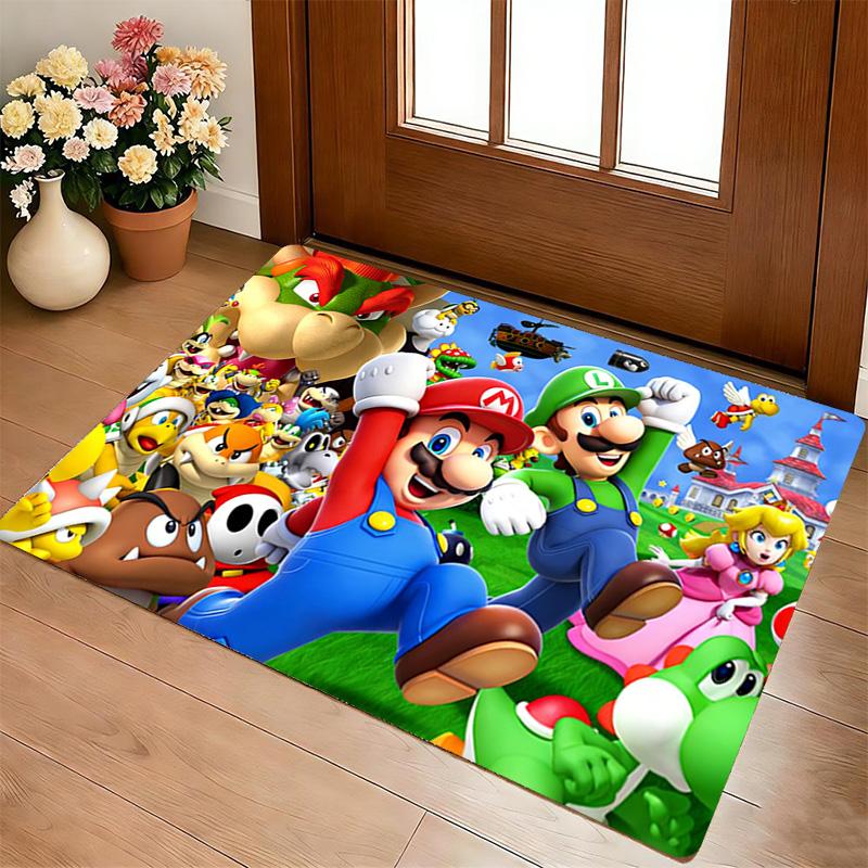 Tapis de Sol Antidérapant Super Mario Bros pour Salon Tapis Doux pour Chambre à Coucher Salle de Jeu Canapé Bureau Décoration Intérieure Paillasson Cadeau de Noël C9301434