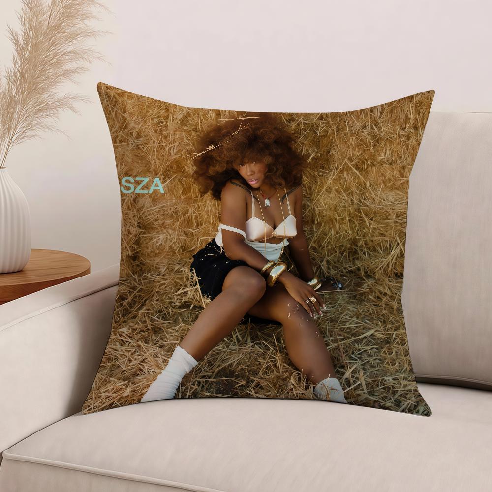 Singer Star SZA SOS Pillow Case Office Cushions Suitable For Sofa Car Bedroom Decorative Cushion Cover 30cm x 30cm
