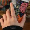 Women Real 925 Sterling Silver Star CZ Ring Cute Gift for Women Daugther Birthday Jewelry