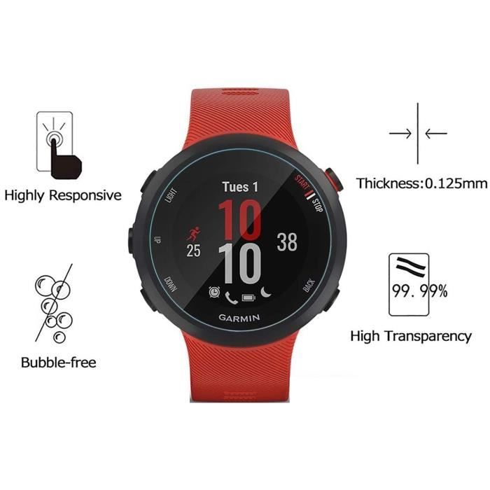 Tvrzené sklo pro Garmin Forerunner 55 - Forerunner 45 - Forerunner 45S [Sada 2 kusů] Ochrana displeje hodinek proti poškrábání Phonillico®