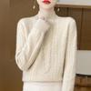 Women Sweater 100% Wool MODERN NEW SAGA Turtleneck Knit Pullover Thick Winter Jumpers Female Knit Tops