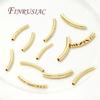 18K Real Gold Plated Brass Tube Spacer Beads Connectors For Handmade DIY Bracelet Necklace Jewelry Making Supplies Accessories