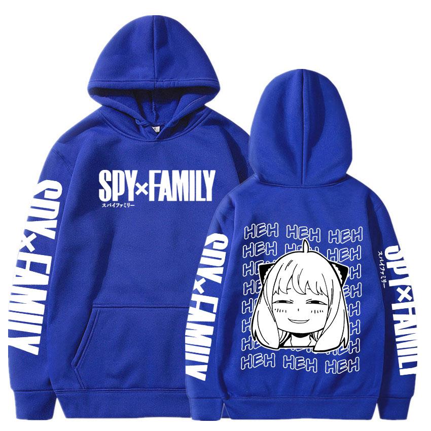 Funny Anime  Spy X Family Anya Forger Kawaii Hoodies Fashion Streetwear Harajuku Black And White Graphics Winter Warm Sweatshirt