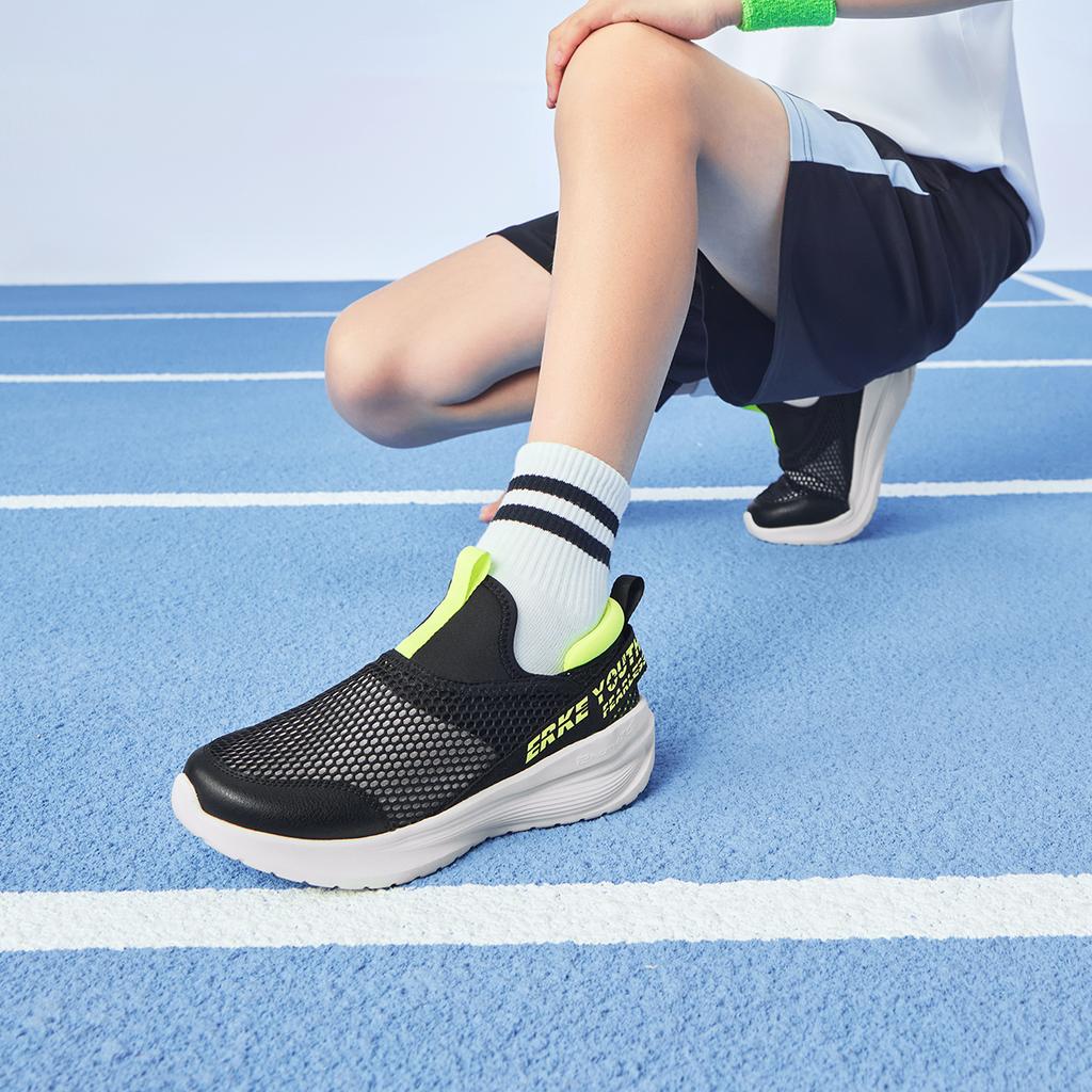 Erke Kids Summer Casual Shoes Kids sneakers Black Fluorescent-Green 65125202055-002