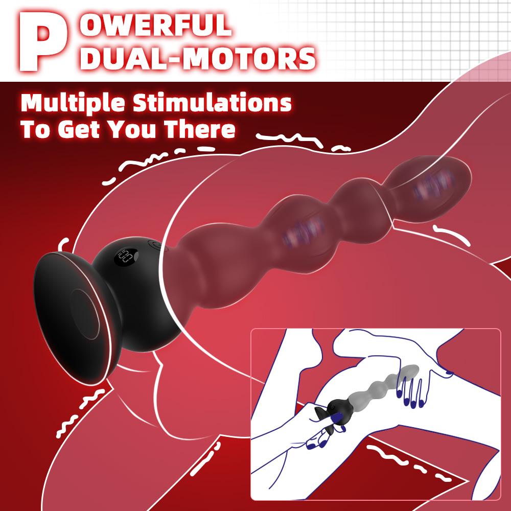 New Anal Bead Anal Plug Vibrator Sex Toys for Women Vagina Clitoris Stimulator Vibrating Butt Plug Male Prostate Massager Sextoy Insert Vibrating Egg