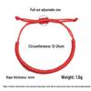 Adjustable Red Rope Bracelet with Pure Diamond Knot - Unisex Zodiac Design