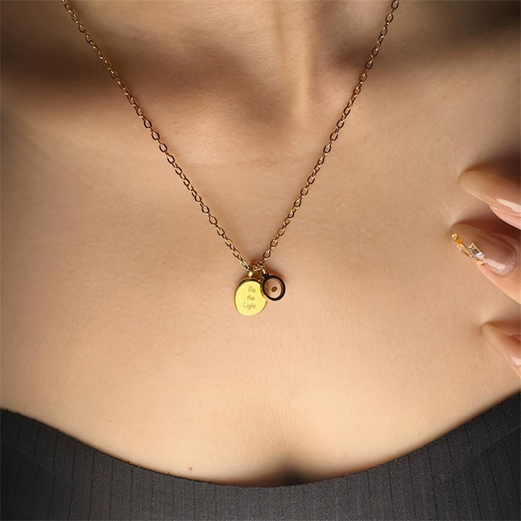 Hot Stainless Steel Mustard Seed Pendant Necklace Unisex Unique Trendy Versatile Inspirational Jewelry Wholesale