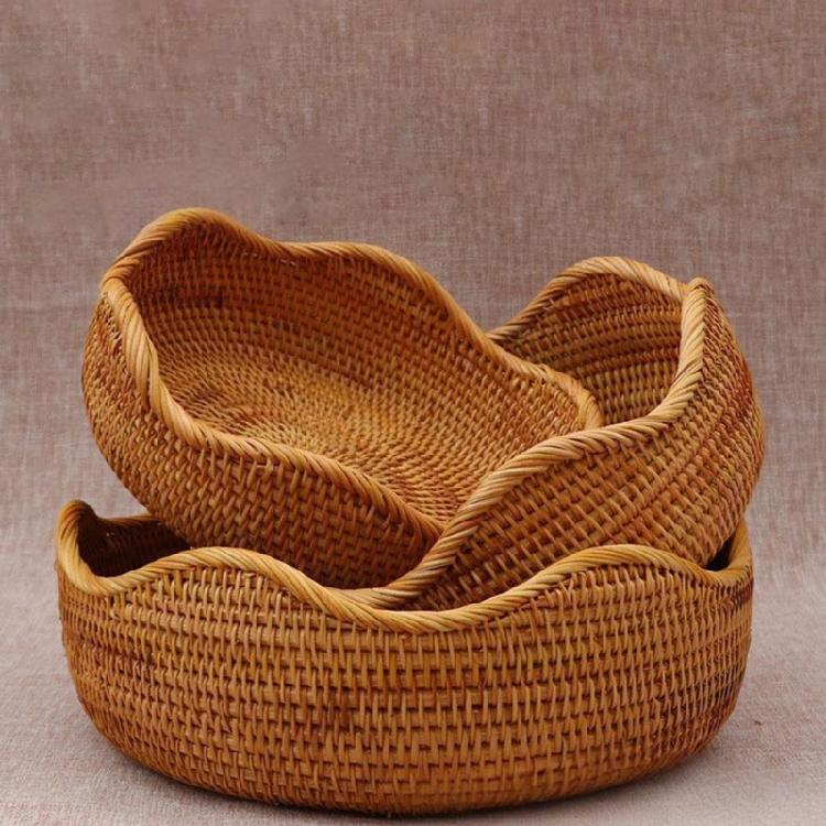 Bread Holder Ventilated Design Multipurpose Storage Basket Natural Fiber For Kitchen Dining Room