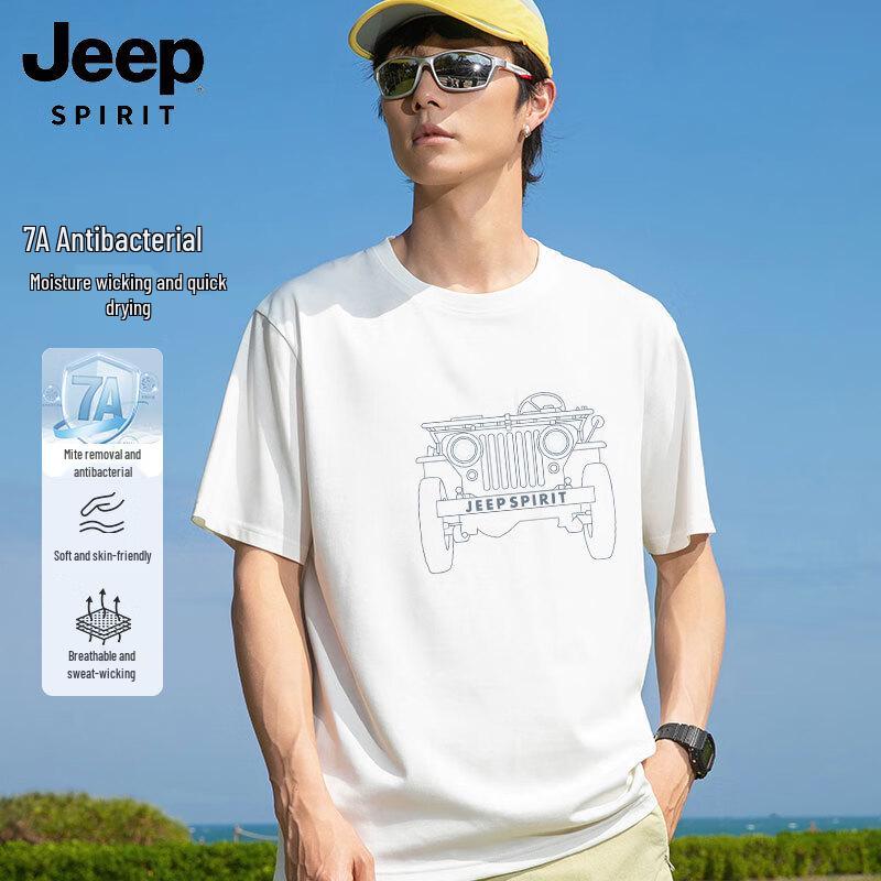 

JEEP SPIRIT Men s 7A Antibacterial Wilderness Journey Graphic T-Shirt XL