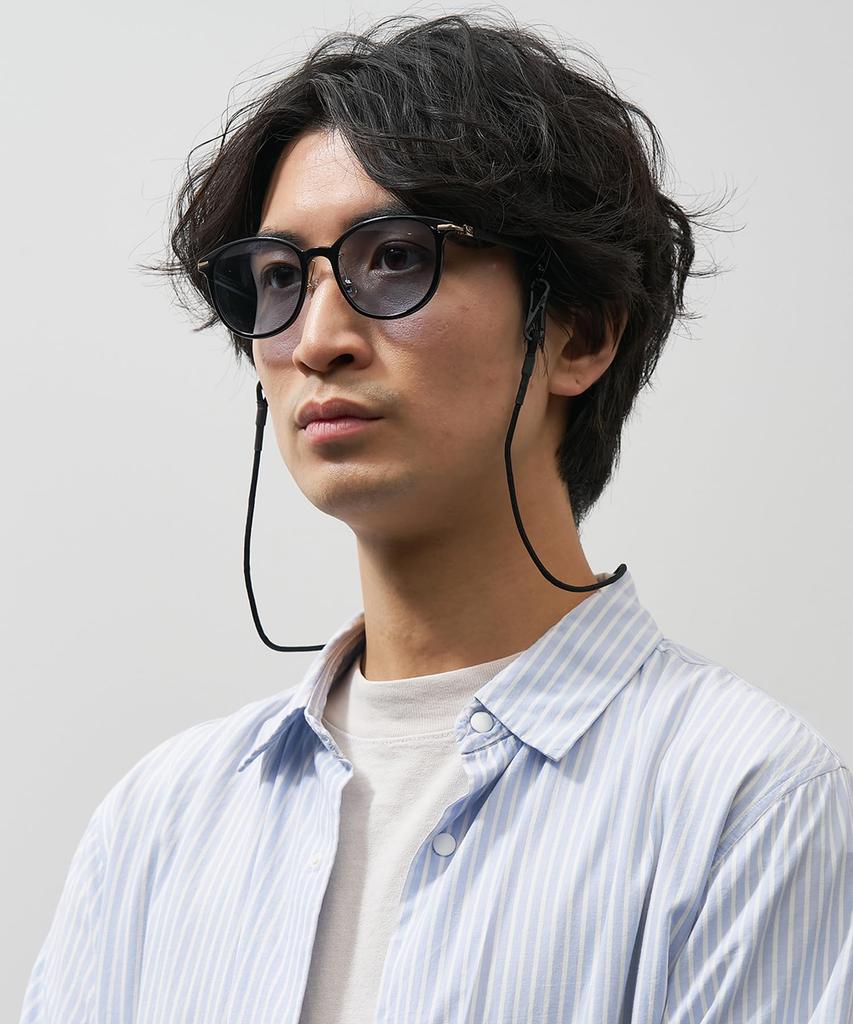 Zoff Glasses and Mask Cord Glasses Eyeglasses Glasses Stylish 2-Way (Eyeglasses Chain) (Black) Cord, Sports, Running, Chain, Holder, [CORD_SPORTS_BK