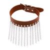 Hip Hop Non Mainstream Punk Leather Men Women Collar Personality Metal Tassel Necklace Clavicle Chain