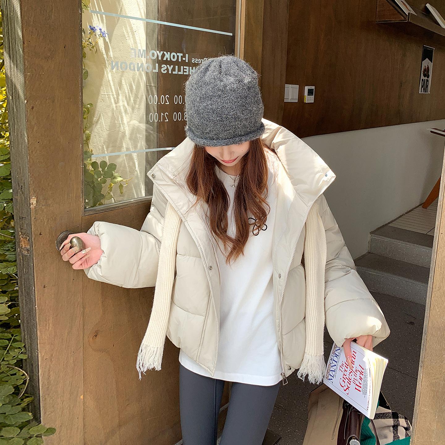 

Стеганая куртка с капюшоном, имитирующая двойку, однотонная, утолщенная, теплая XL бежевый