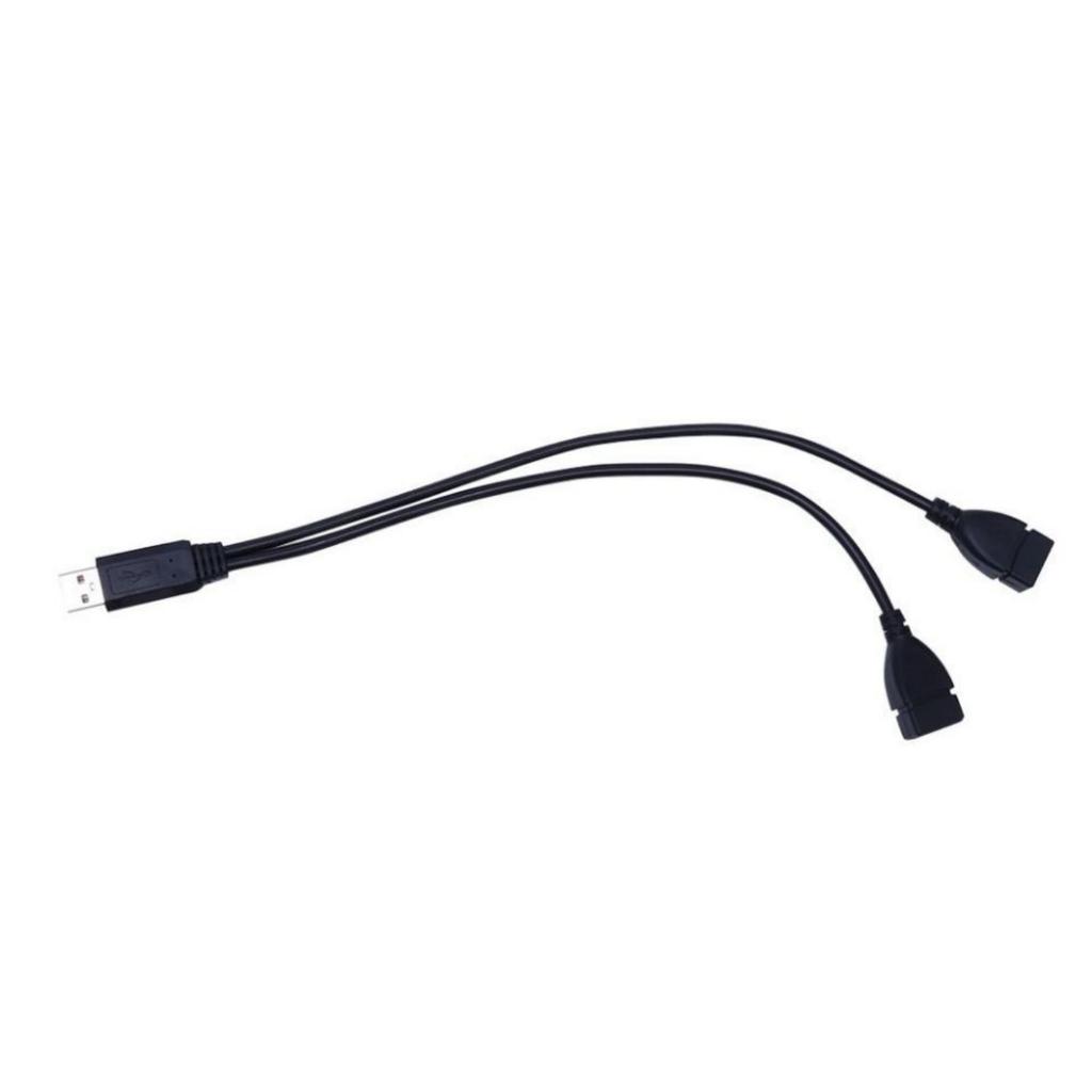 USB Male to Double USB Female Adapter Cord Wire Y Splitter Cable for Multi Device 2 in 1 Charging and Data Transfer Line