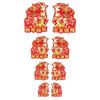 8Pcs/Set Shiny Zodiac Sheep Door Stickers Gold Powder Cultural Year of The Sheep Wall Decals Flocking Vintage Window Decals
