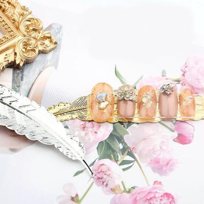 3 pezzi supporto per punta per unghie in piuma espositore per esercitazione in oro rosa nastro in metallo per manicure salone per nail art strumenti per mostrare