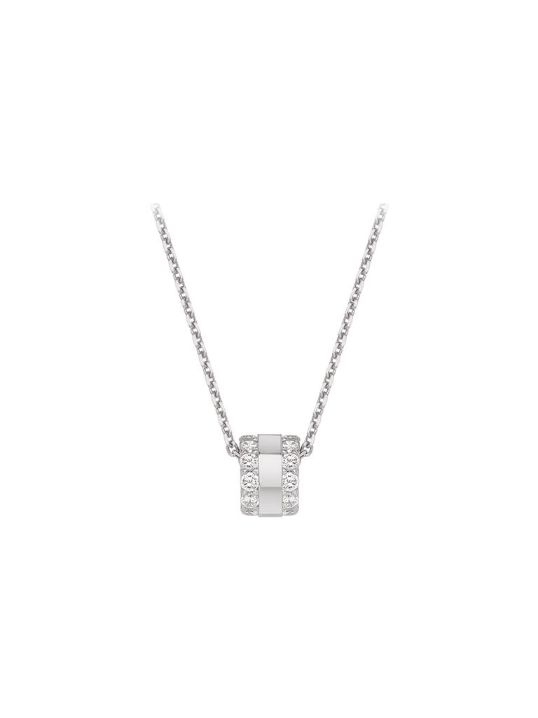 Stonehenge Silver Cubic Necklace Sc25C30E