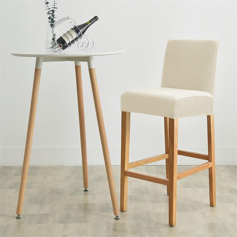 Fortykket Barstoltrekk Sølvrev Fløyel Fløyelsstoff Elastisk Hjem Hotell Klubb Barstoltrekk Stoltrekk