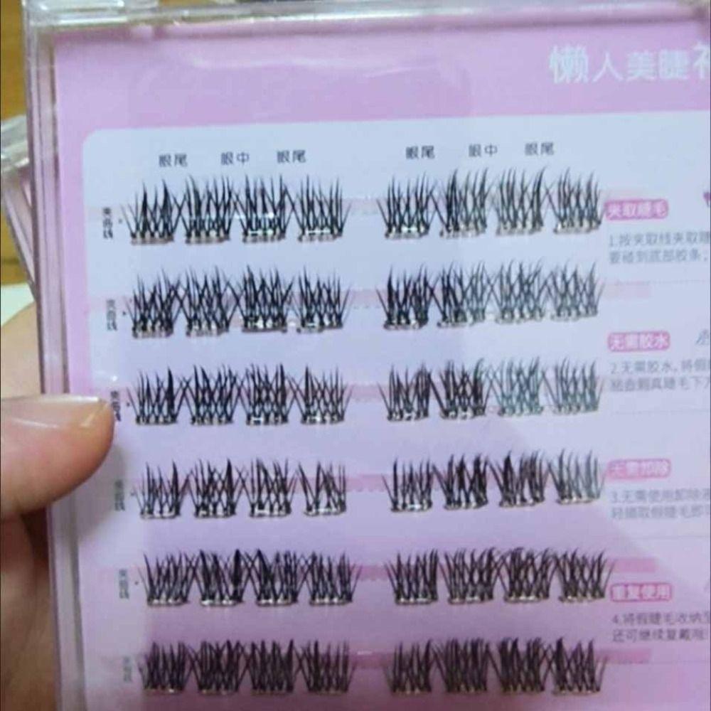 Makeup Self-adhesive Lash Clusters Sweet Glue Free Fake Lashes  Women/Girls