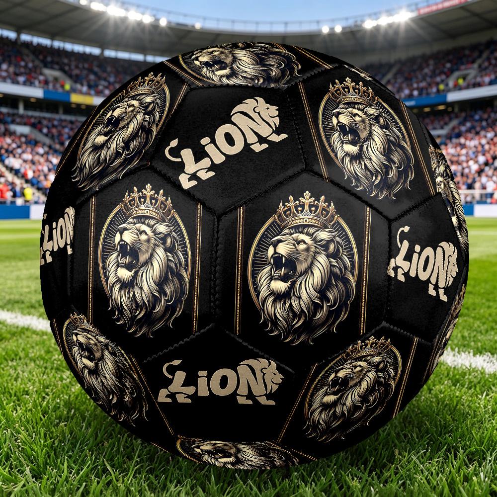 1PC Royal Lion Majesty Power Symbol Soccer Ball Size 5 Football Machine Sewn Indoor/Outdoor Universal Football S94