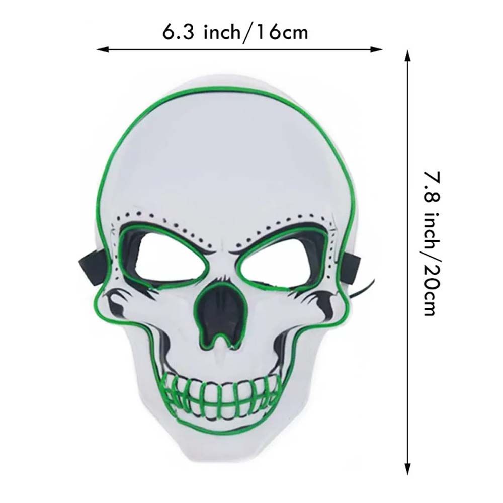 Horror Props Halloween Cosplay Skull Helmet White Skull Mask Halloween Skull Mask Luminous Mask