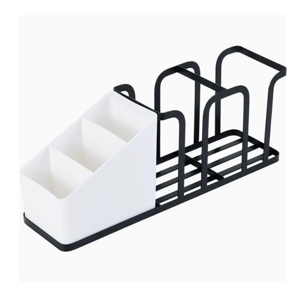 Coffee Station Organizer 5 Compartment Detachable Countertop Disposable Cup Dispenser Stand Holder for Tea Bags Straws