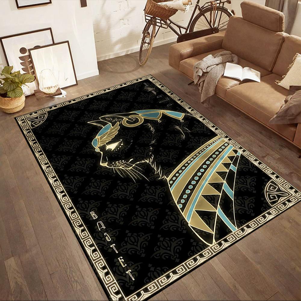 Moonlit Cat Dream Floor Mats for Living Room, Bedroom and Room Decoration Are Suitable for Gifts.