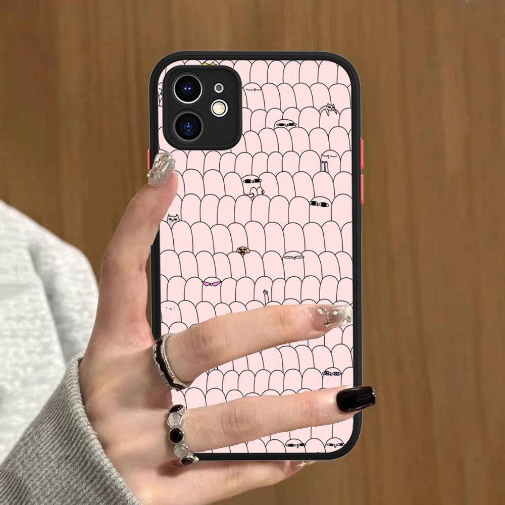 Ketnipz Cartoon Phone Case For IPhone 16 15 14 11 12 13 Pro Max Plus 12 XS Max Back Cover Matte Case