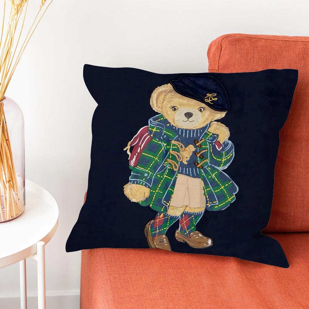 Fashion Bear P-PoloS Pillow Case Pillow Case Living Room Sofa Cushion Cover Suitable For Home Bedroom Room Decoration