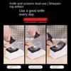 Electric Knife Sharpener, Automatic Blade Grinding, Household Multifunctional Kitchen Knife Sharpener with Fine Grinding Stone
