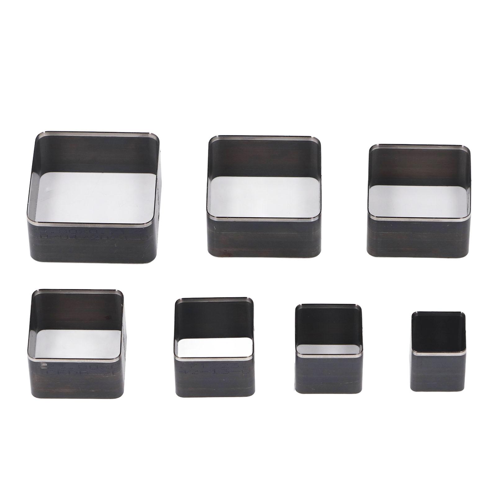 

Набор штампов для резки кожи 7 шт. из легированной стали, прямоугольный штамп-пуансон, длина стороны 20 25 30 35 40 45 50 мм