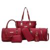 ew women's , fashionable nylon cloth mother and child bags, six-piece set, portable one-shoulder messenger women's bags