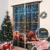 2pcs 2D Flat Printing Merry Christmas Curtain Festive Christmas Scene Versatile Fabric Without Electricity Spring Party &