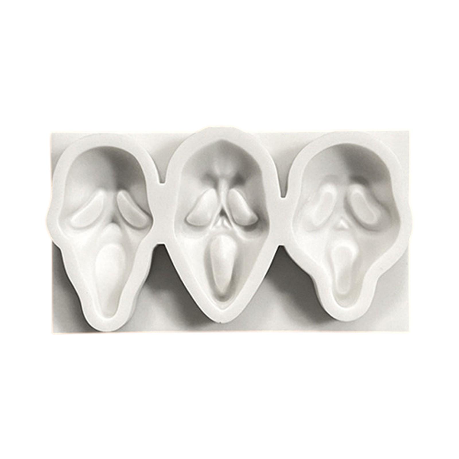 

Маска ужаса Фондант Силиконовая форма для украшения торта Шоколадная форма One Size белый