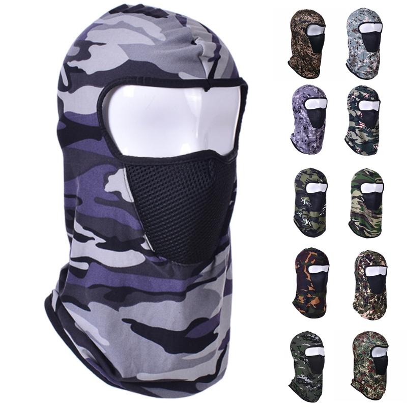 Lightweight Cycling Mask Camo Quick-drying Balaclava Sunscreen Sport Headgear for Cold Weather Chilly Outdoor Activities