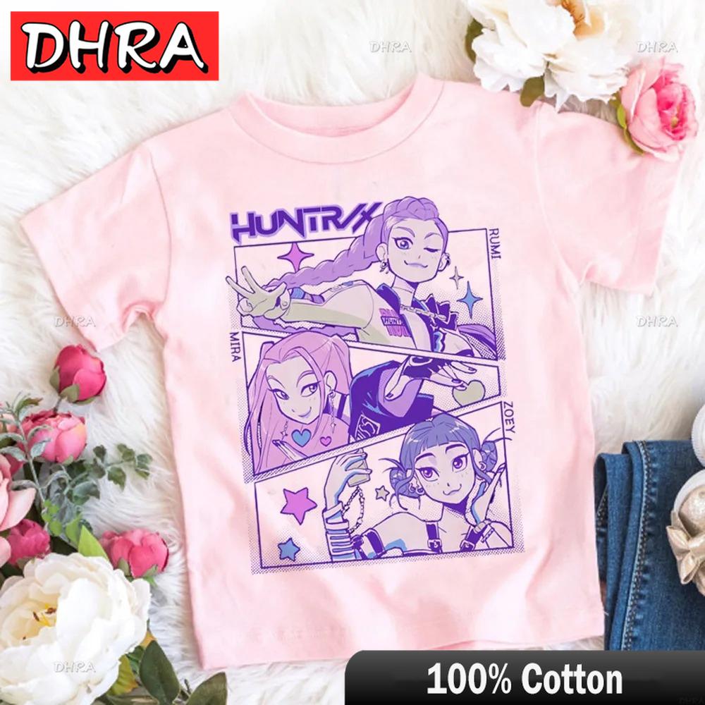 Cute K-pop Demon Hunters Rumi Mira Zpey Film Graphic T-Shirt Men Women Harajuku Y2k Tops Fashion Casual Sweatshirt Unisex Tees