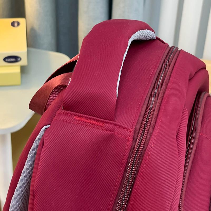 Junior High School Student Schoolbag Letter Print Large Capacity Backpack Men Women Color Contrast Backpack