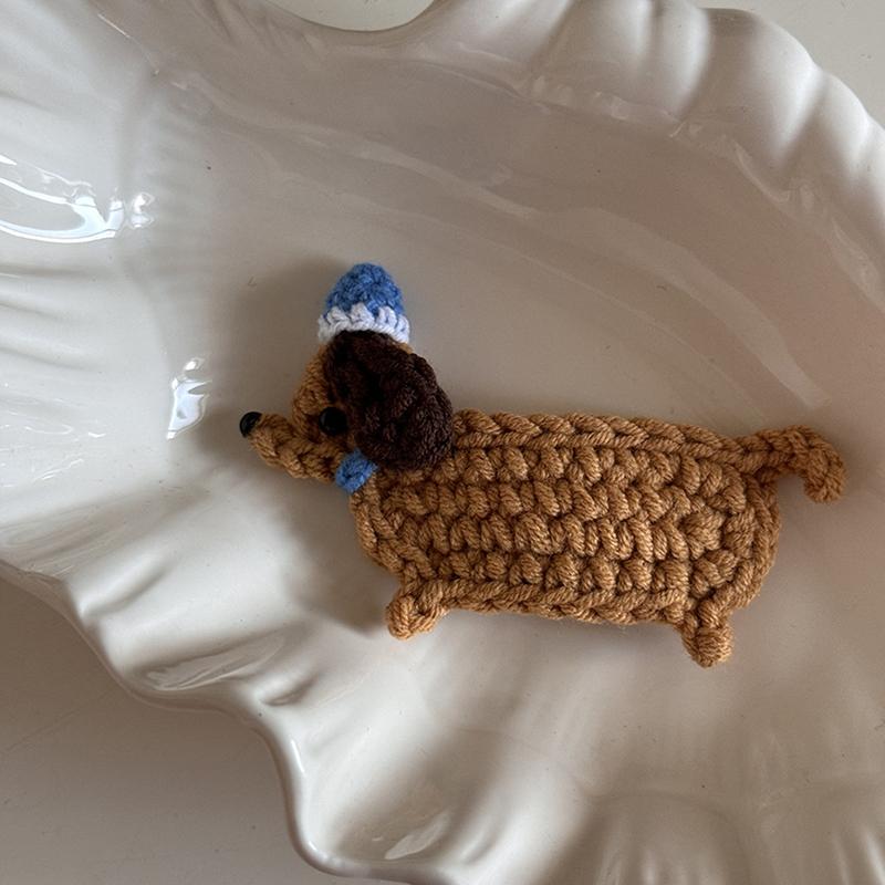 Knitted Crochet Hair Clip Cute Cartoon Cat Bb Clip Bangs Clip Edge Clip Hair Accessory  Style Headwear