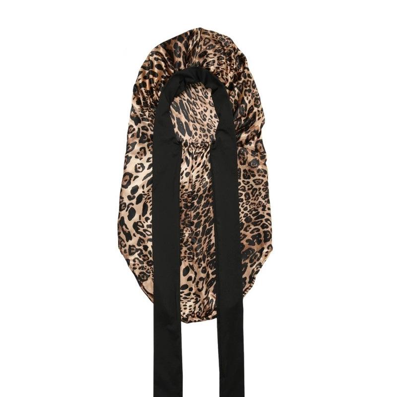 Touca Longa de Cetim de Seda para Mulheres - Proteção Capilar com Laço