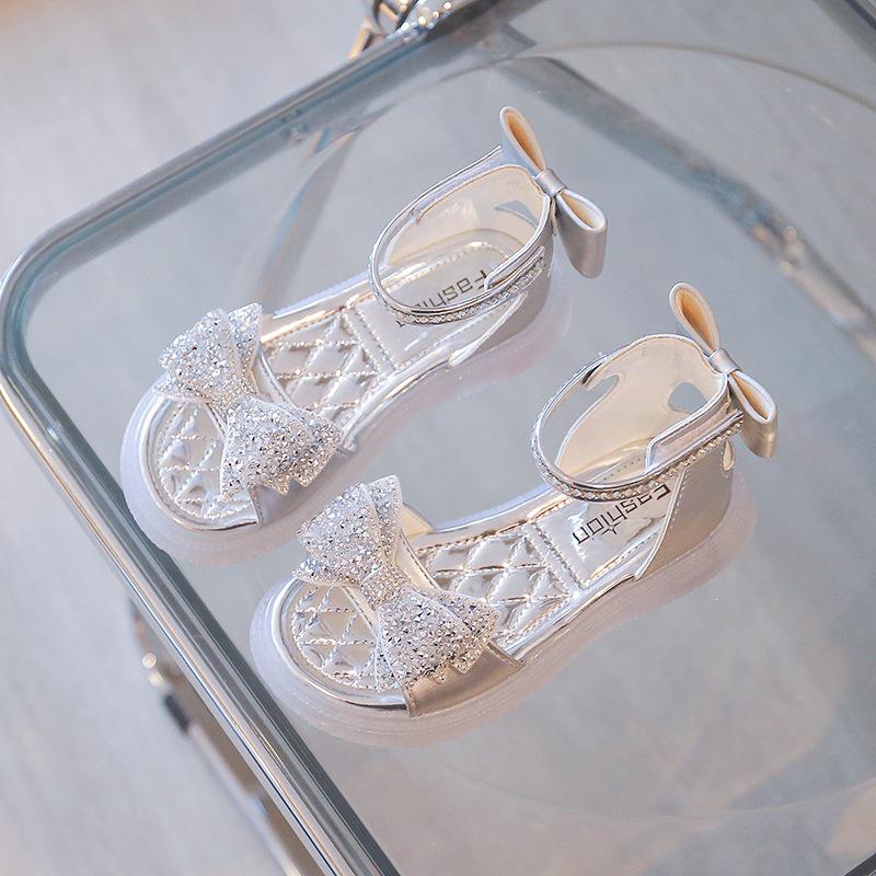 Girls Rhinestone Bow Sandals - Stylish Summer Princess Shoes (2026) 24