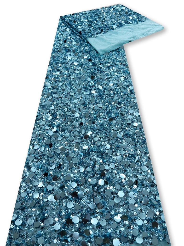 1 Yard 5+9mm Sequin Embroidery Lace Fabric for DiY Sewing Woman Wedding Dresses Clothes Fabrics Party Special Events Fabric