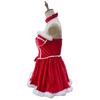 Gold Velvet Christmas Dress Santa Claus Santa Hat Cosplay Christmas Outfit with Cloak Christmas Perform Costume Nightclub Bar
