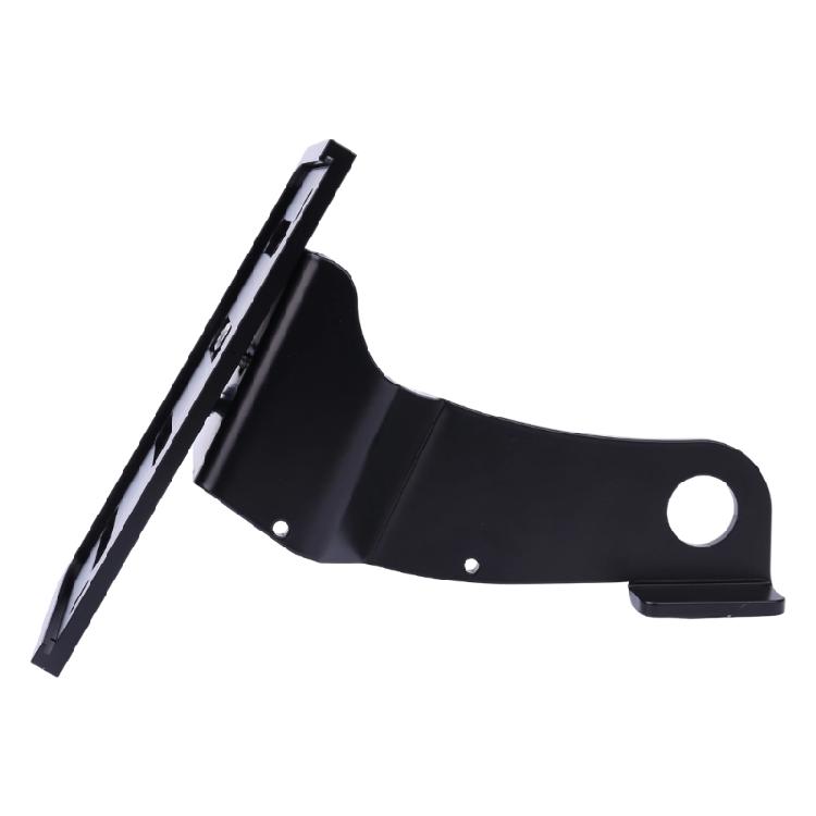 Side Mount Bracket for Motorcycle, Slotted Black Aluminum License Plate Mount with Bolt-On Replacement