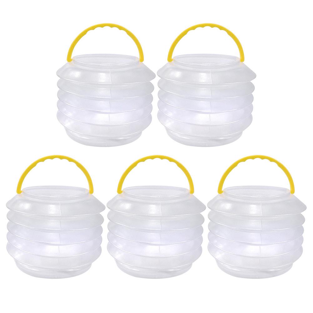 5Sets Collapsible Brush Washing Bucket Portable Foldable Paint Brush Washer for Watercolor Acrylic Oil Painting Artists Camping