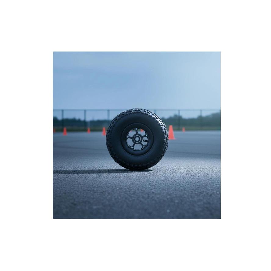 Inflatable Wheel 9-Inch Knobby Pattern Wheel Vehicle Part Heavy Duty Even Rolling