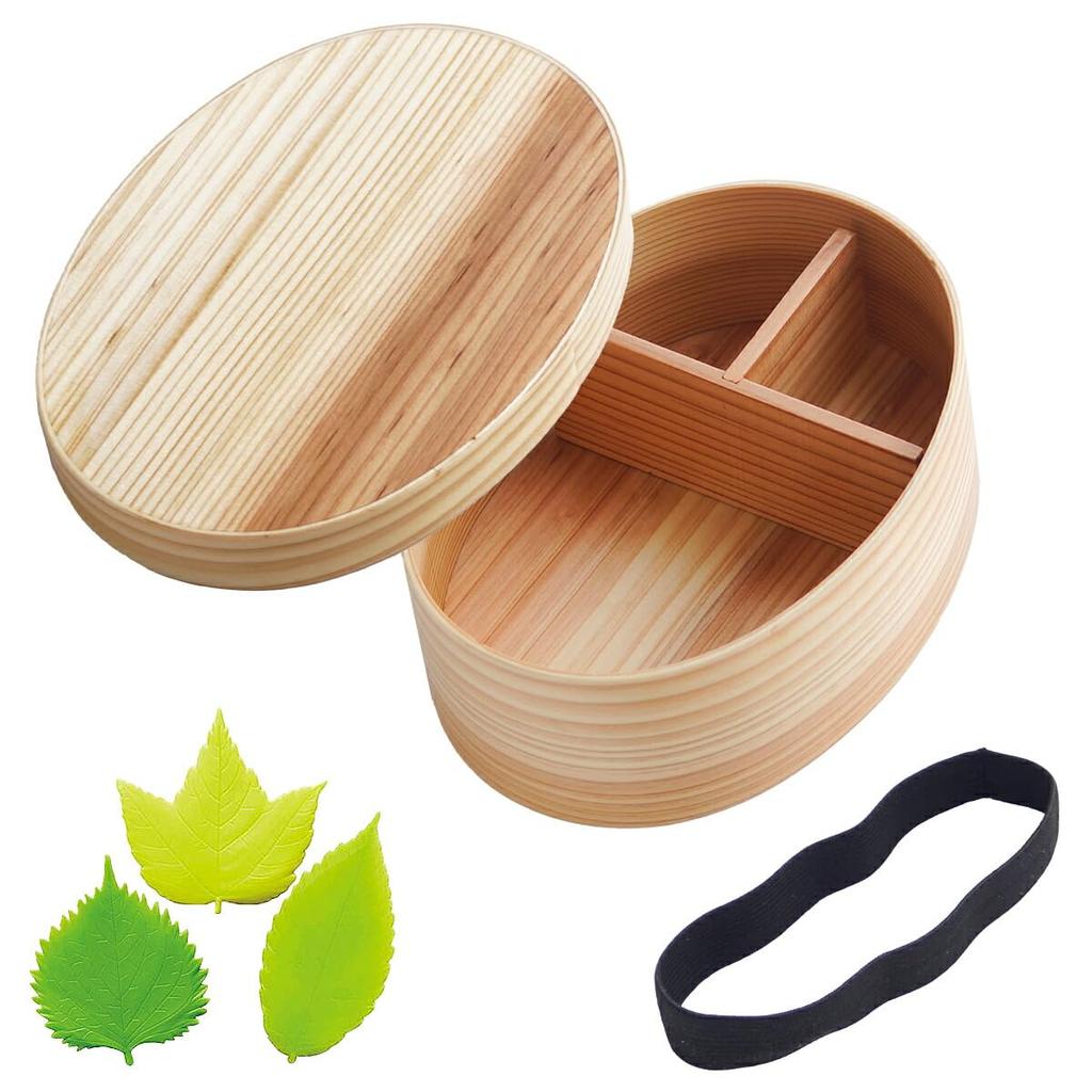 Dento Honpo Wooden Bentwood Bento Microwave and Dishwasher 600ml with Lunch and Finished in Japan by Yamanaka Microwave Single Humidity Japanese