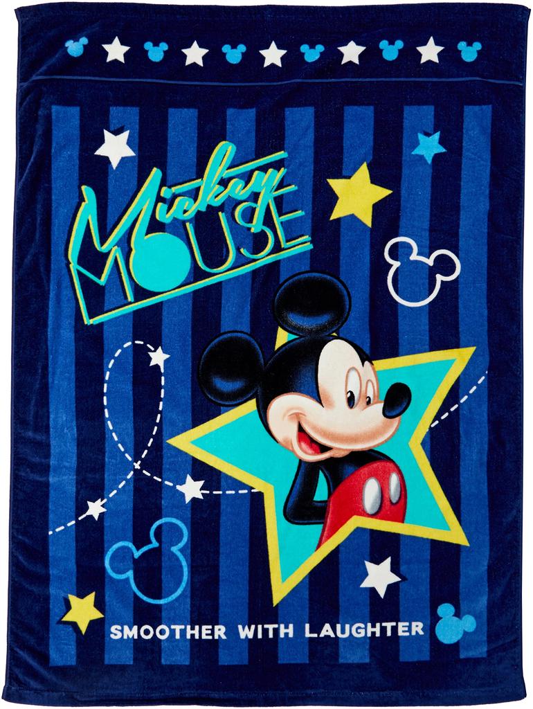 Marushin Towel Disney Mickey Mouse Star 2125017800 Children's Blanket, Icon, Yellow,