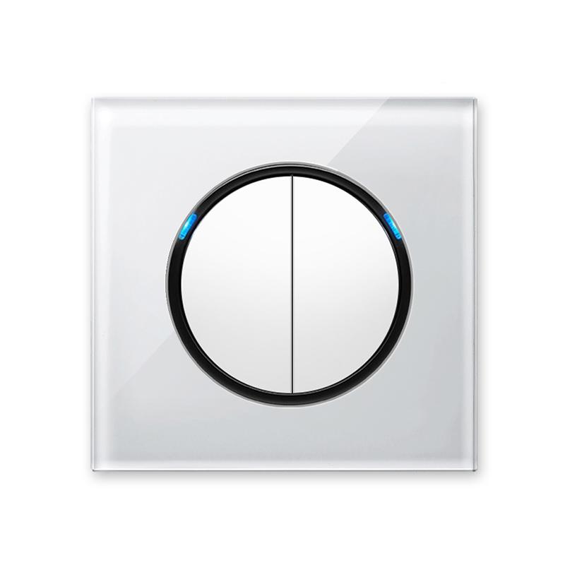 2025 LED Home Use Glass Panel Wall Light Switches Electric 220V Wall and Socket Durable Product